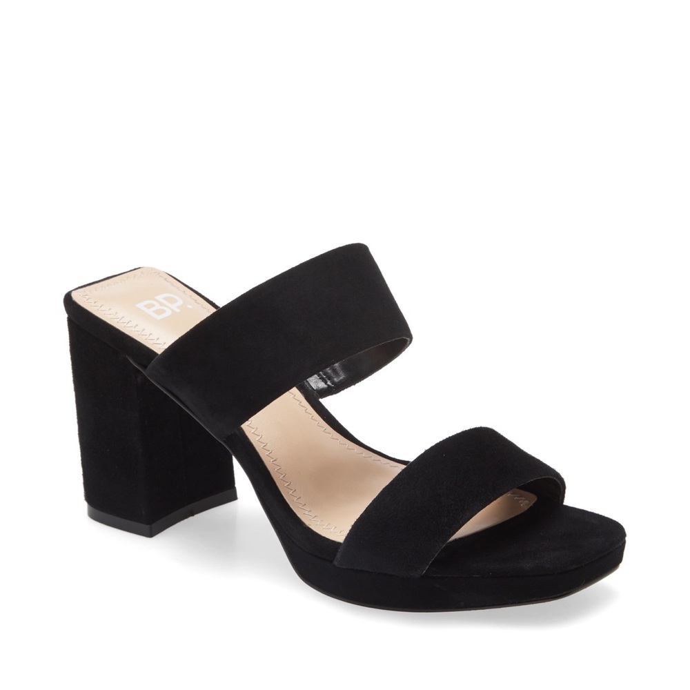 BP. | Karly Platform Slide Sandal in Black